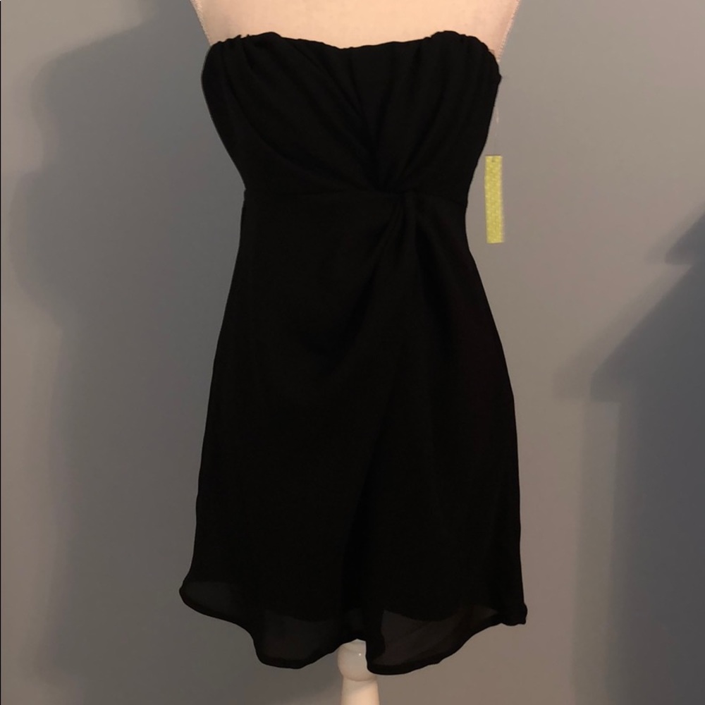New Johnny Martin black strapless mini dress LBD